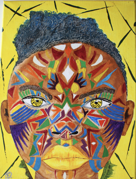 Peinture_tableau_toile_visage_man_Young_africa