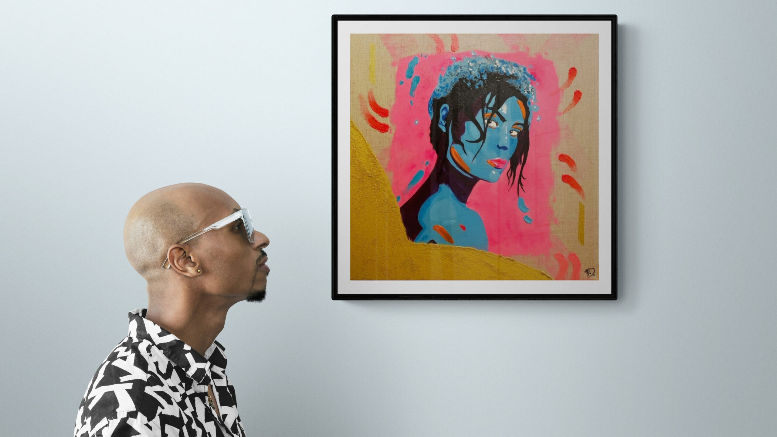 Tableau carré portrait