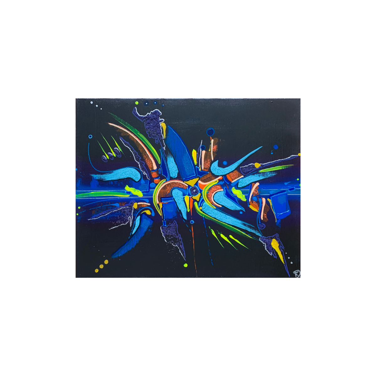 Cosmic Triceratops - 30 x 40cm