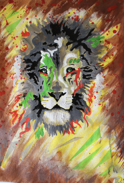 Peinture Pop Crazy Modern Lion