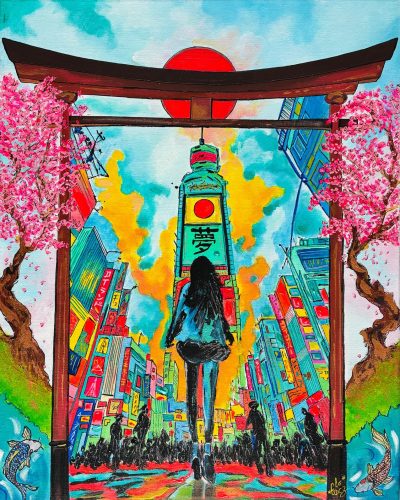 Tableau Tokyo Souffle Vertical FLO DCZ ART