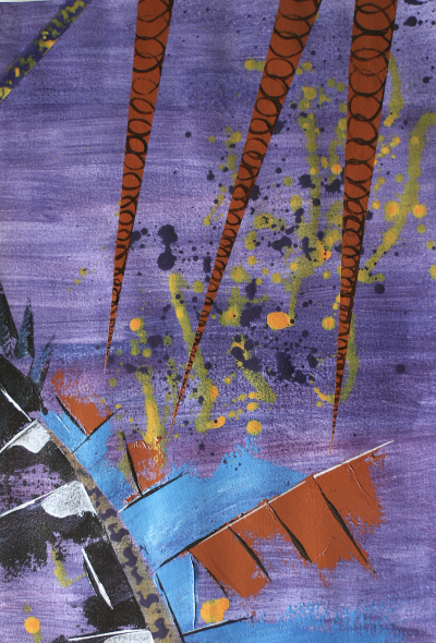 Tableau_peinture_acrylique_papier_purple_mysterious_world
